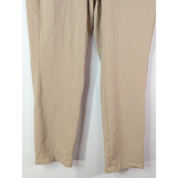Chico's Travelers Collection Tan Crepe Crop Pants Women's 6R Neutral Stretch - Picture 4 of 8
